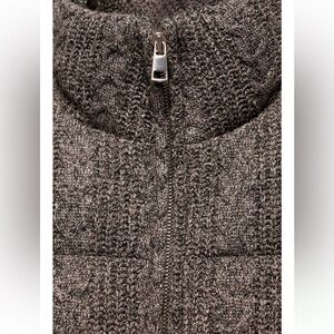 ZARA CABLE KNIT PADDED BOMBER
JACKET WITH THERMAL INSULATION  REF. 6318/223